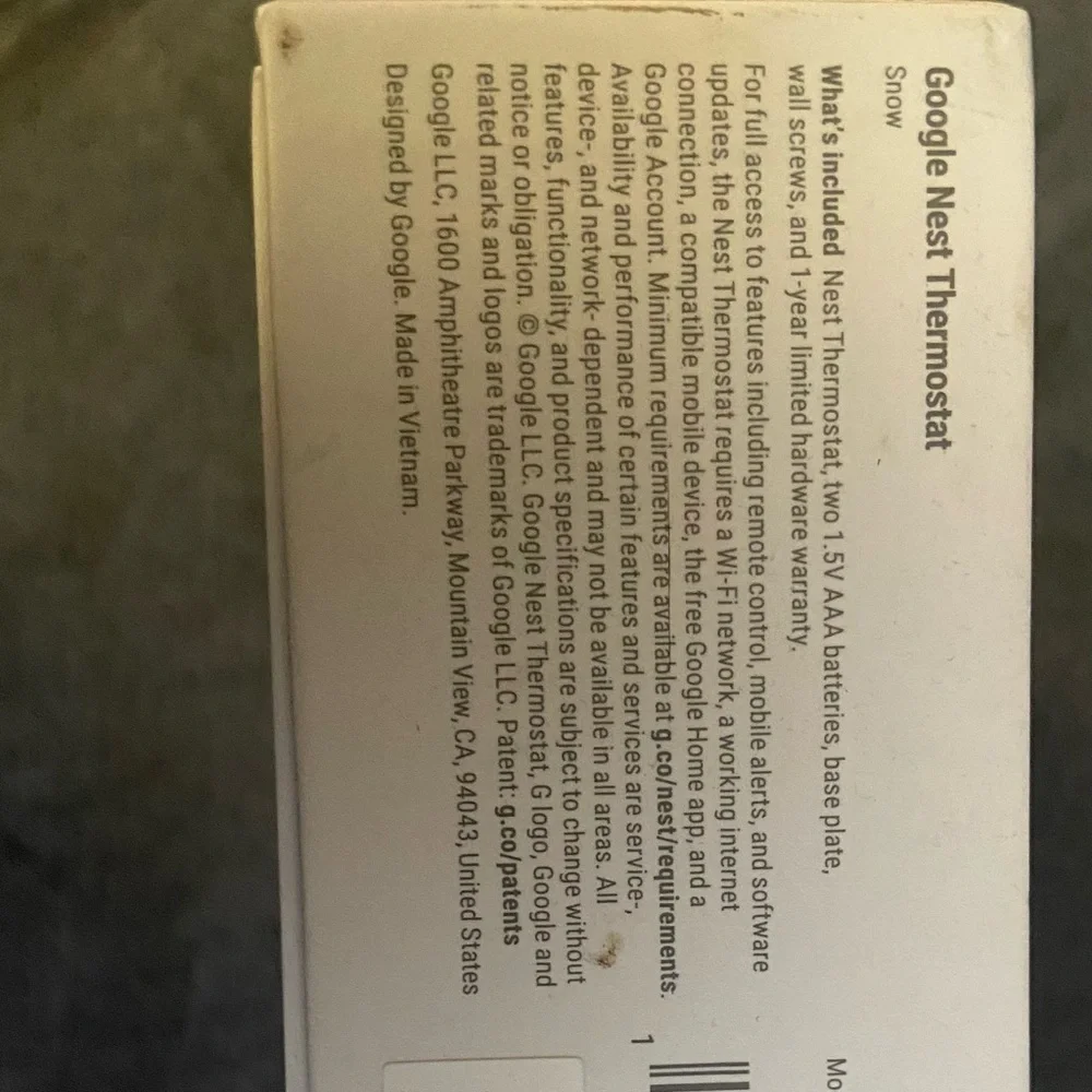 Google nest thermostat
